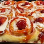 Strawberry Cheesecake Cinnamon Rolls